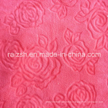 Cut Flowers Coral Fleece Fabrics for Home Textile